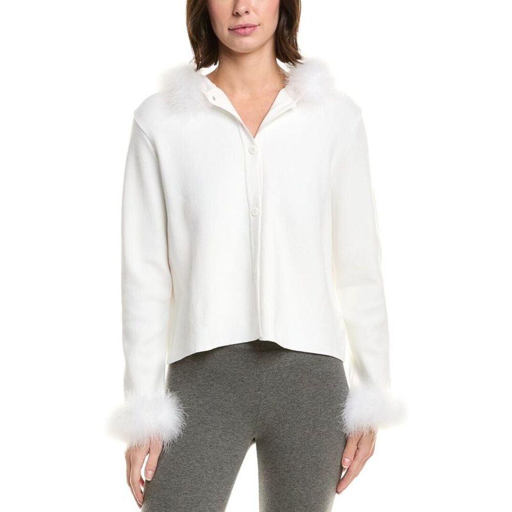 Sleeper Womens  Kylie Hooded Cardigan, White